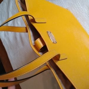 EUC Michael Kors Handbag Tote Purse Mustard Yellow